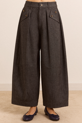 Pantalon Mara à chevrons gris - Damson Madder