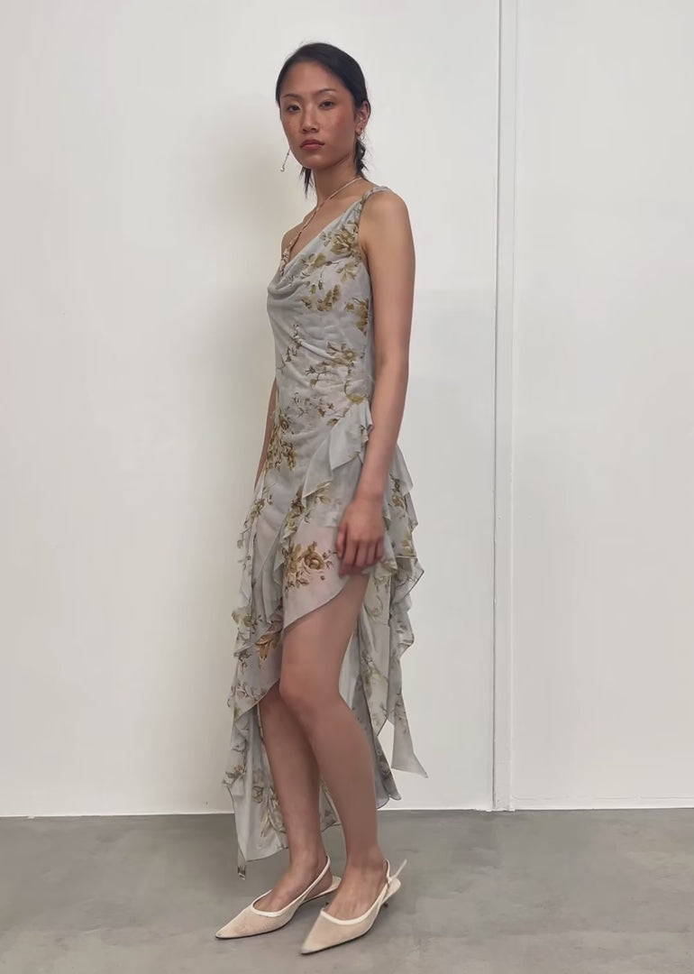 Robe Asymétrique Florale - Esthé