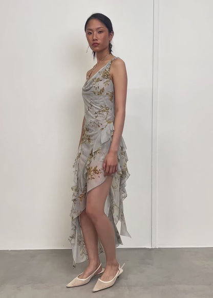 Robe Asymétrique Florale - Esthé
