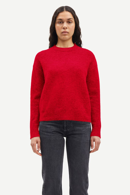 Pull Laine Alpaga Anour Rouge - Samsoe Samsoe