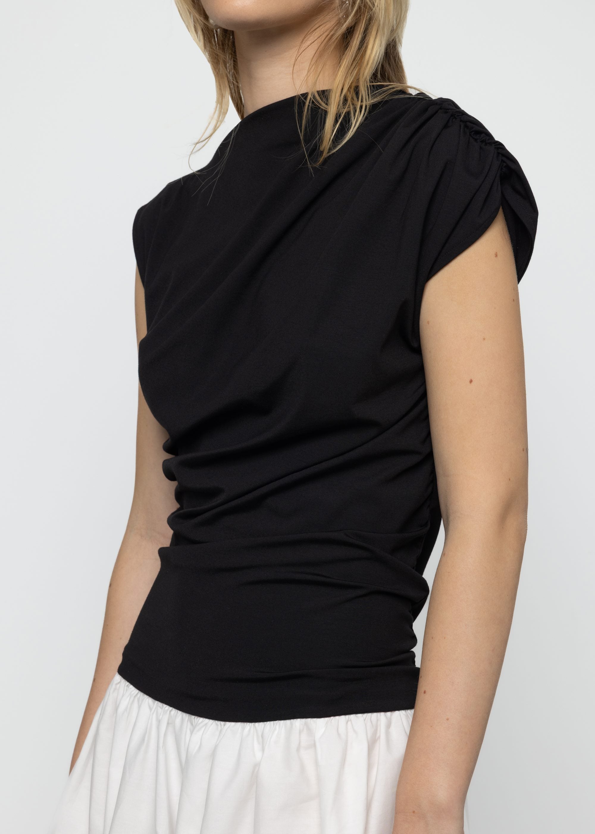 Robe Drapée Bi Matière - Esthé