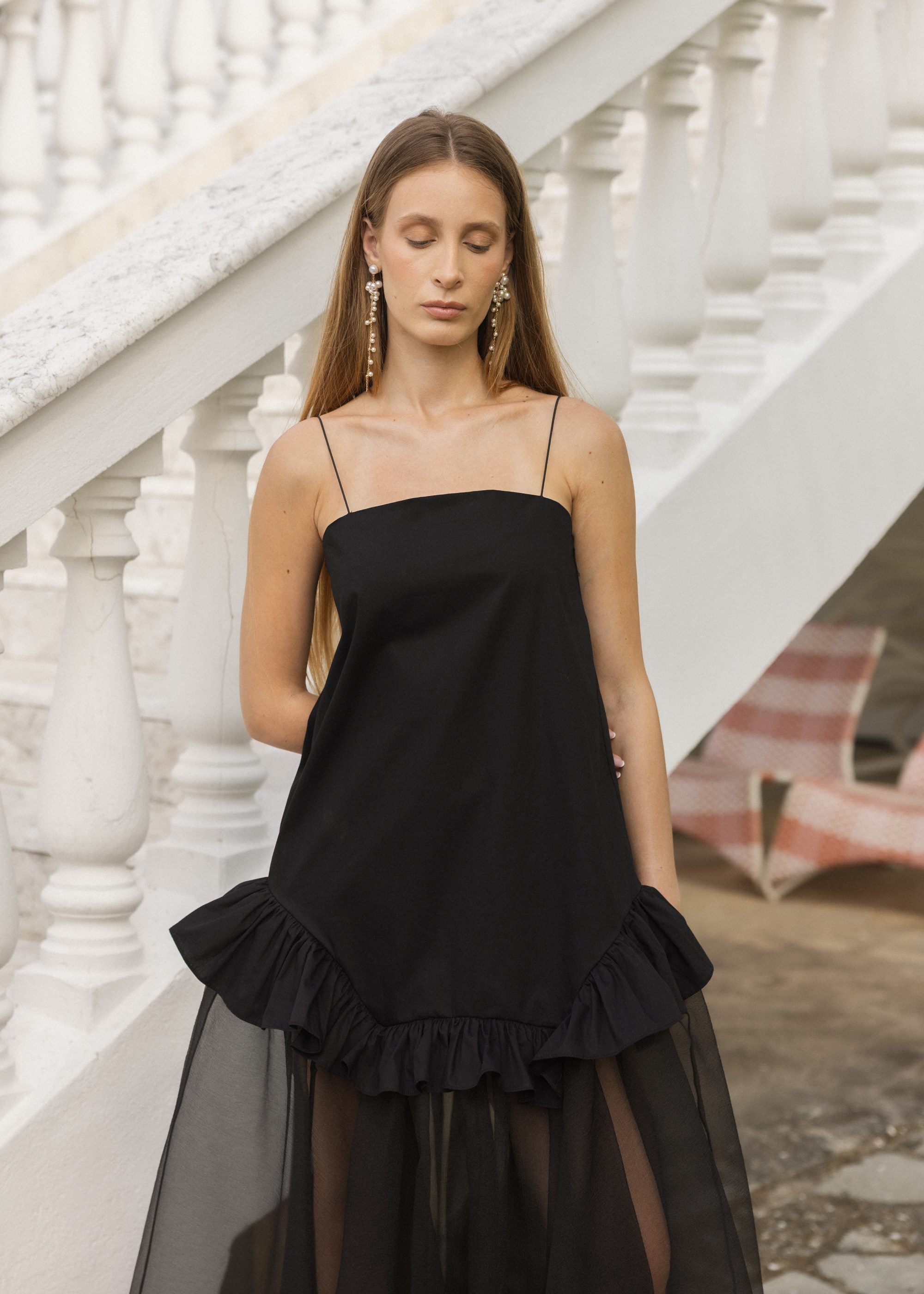 Maxi Robe Mix Coton Organza - Esthé