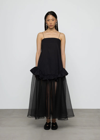 Maxi Robe Mix Coton Organza - Esthé