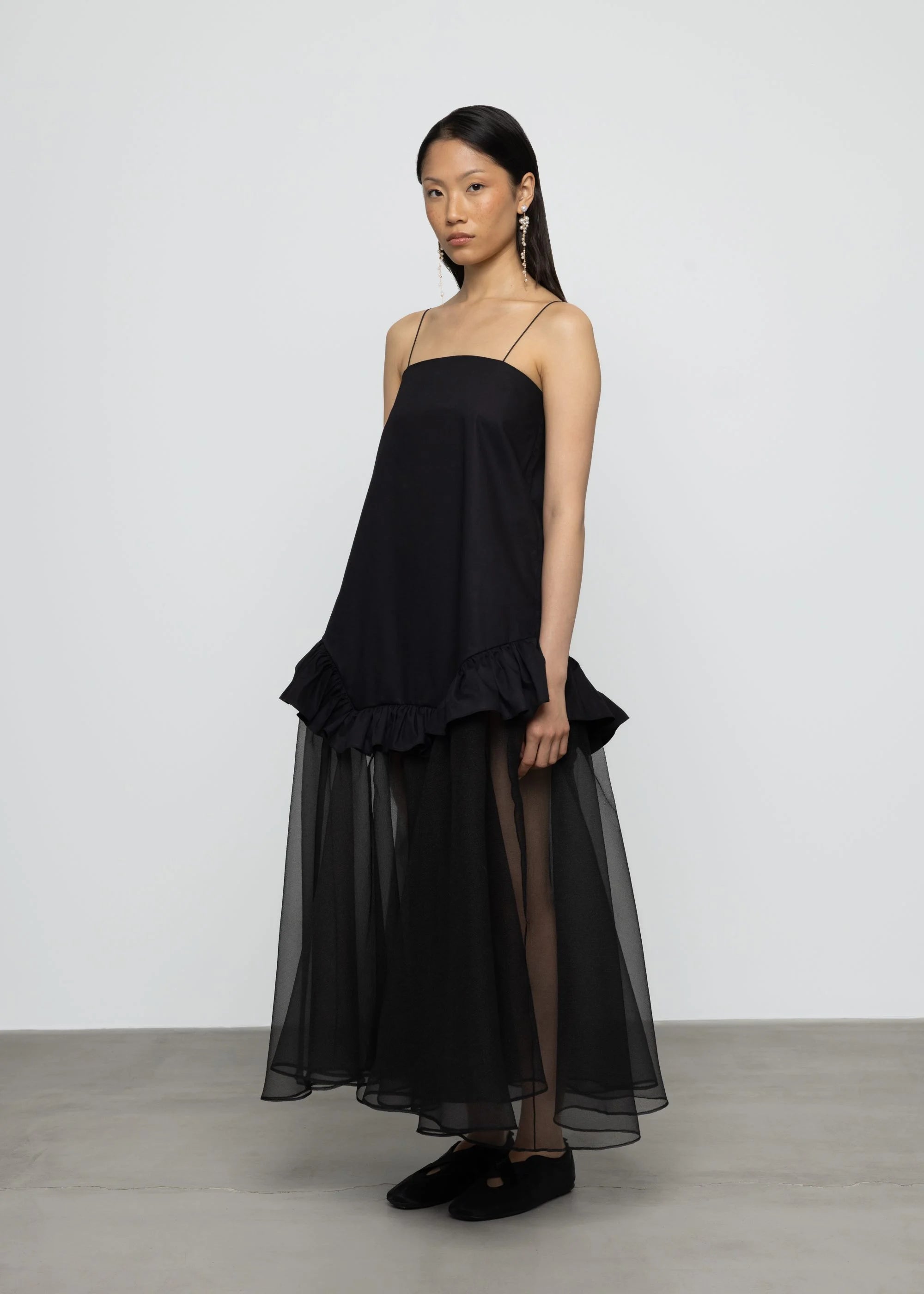 Maxi Robe Mix Coton Organza - Esthé