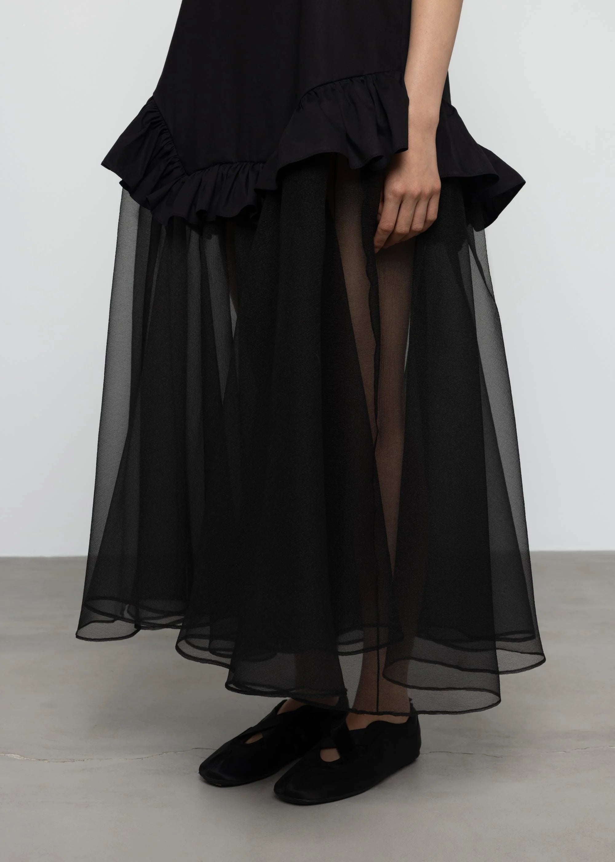 Maxi Robe Mix Coton Organza - Esthé