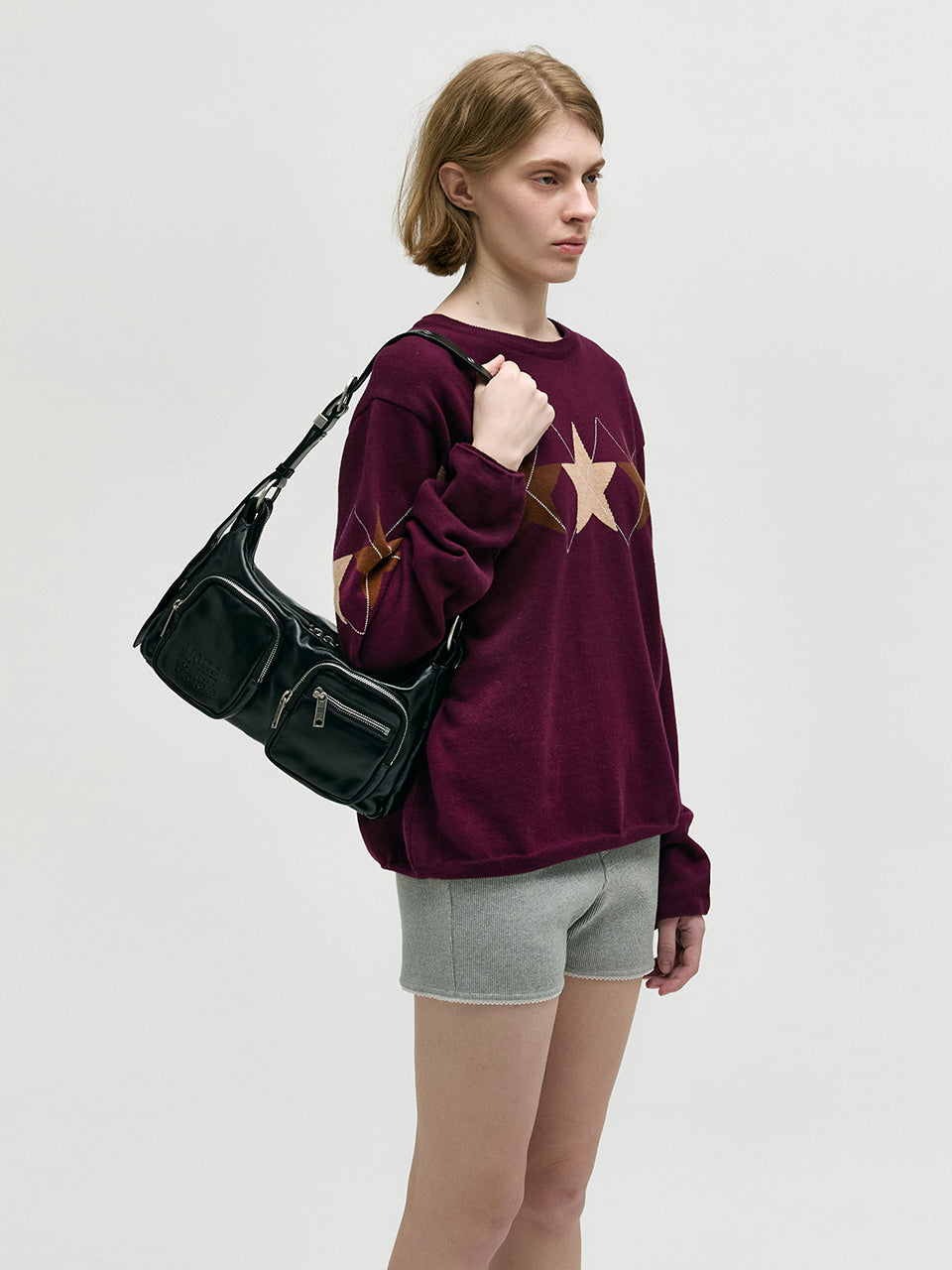 Sac Outpocket Hobo Black Glossy - Marge Sherwood