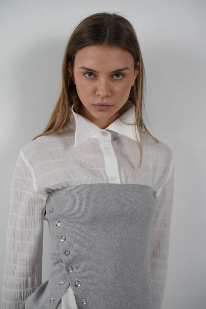 Top Bustier Darling Gris - Hosbjerg