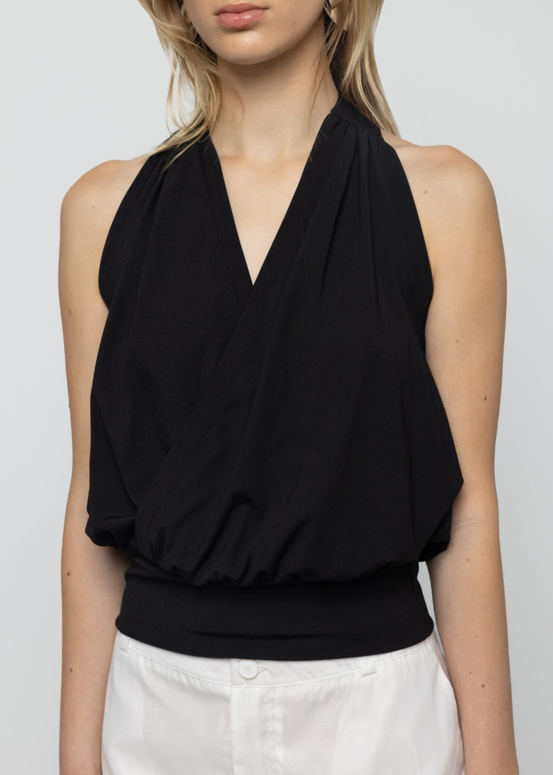 Top Drapé Noir - Esthé