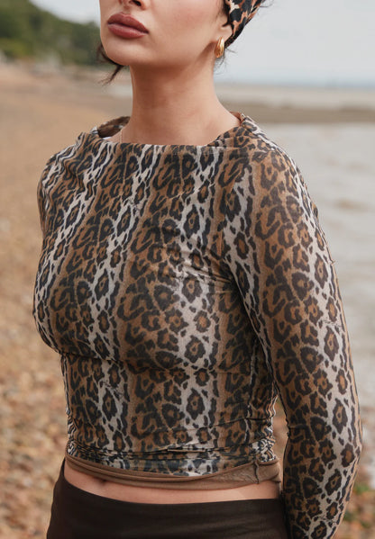 Top en Mesh Léopard - House of Sunny