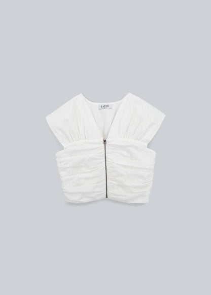 Top Réversible Popeline Blanc - Esthé