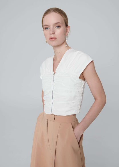 Top Réversible Popeline Blanc - Esthé