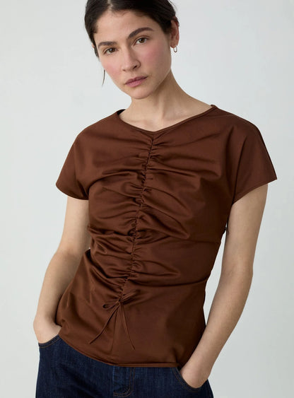 Blouse Simone Marron - Laagam