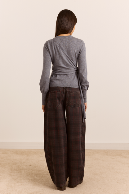 Cardigan cache-cœur Venna gris - Damson Madder, photo 6